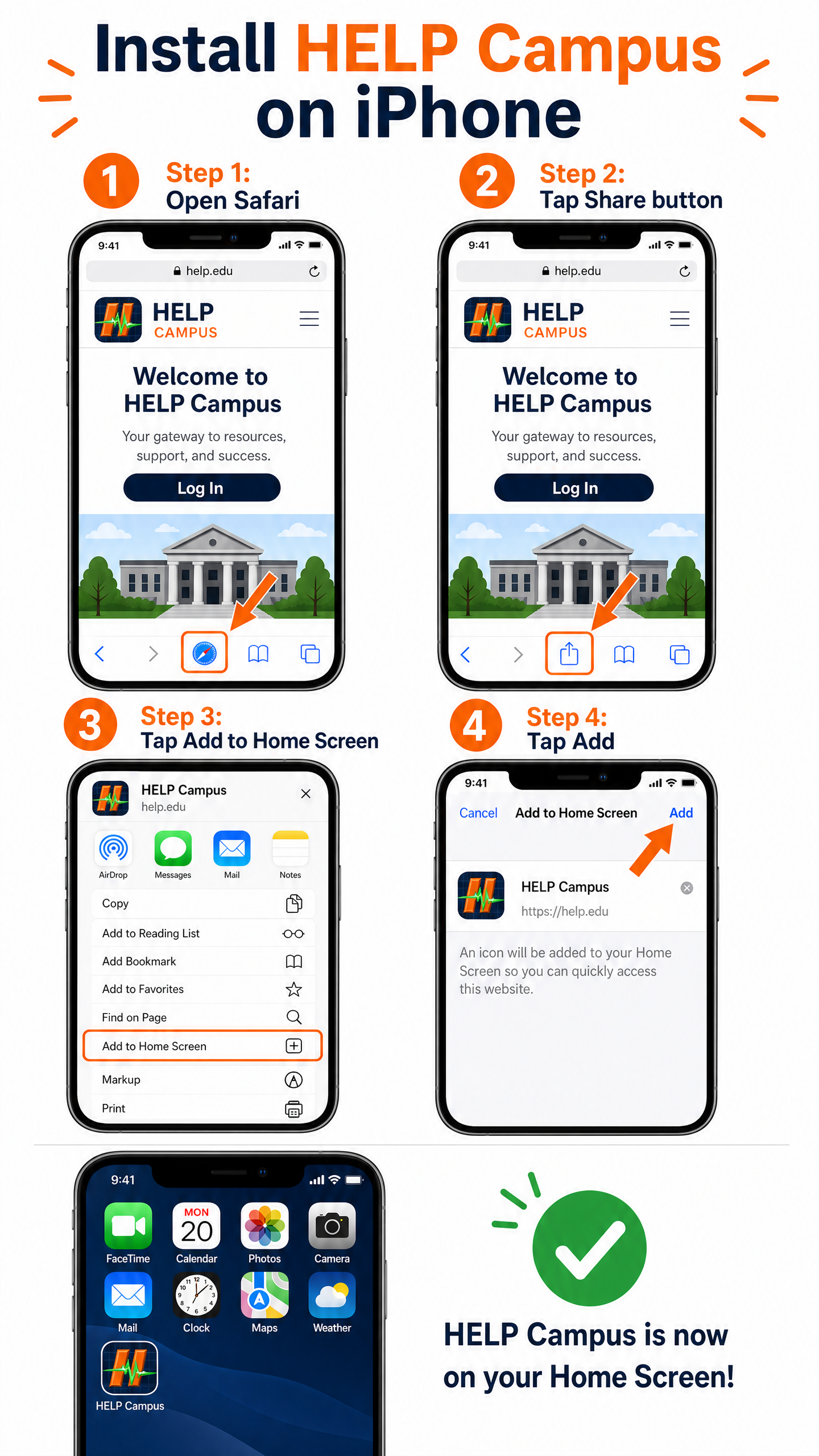 Visual guide for installing on iPhone